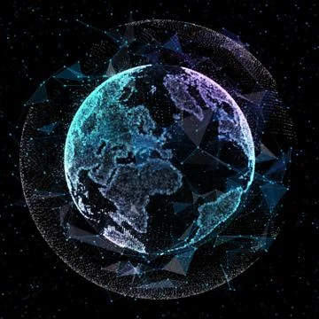 Earth, representing global network connection, international meaning. 3d Stock Illustration