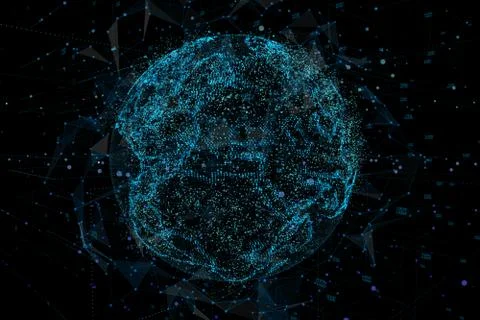 Earth, representing global network connection, international meaning. 3d Stock-Illustration