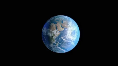 The earth revolves. Gradually appears men's hands that support our world. Stock Footage 139802670