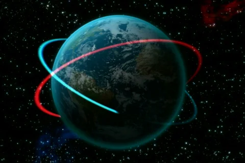 Earth Rings NTSC Stockbeeldmateriaal 337231
