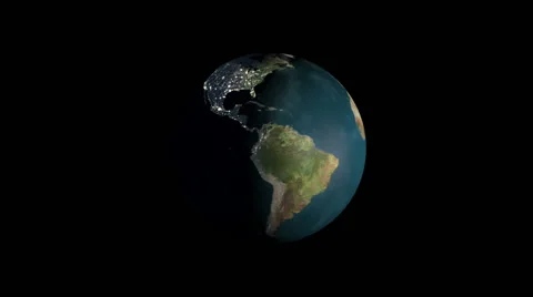 Earth rotates on its axis Stock Footage 67737858