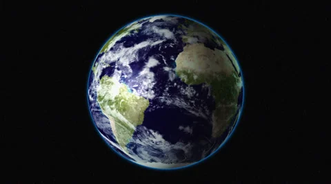 Earth rotates in space / LOOP Stock Footage 29731179