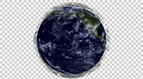 Earth Rotating on Alpha Stock Footage 42389786