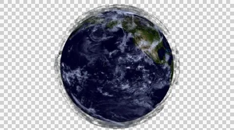 Earth Rotating on Alpha Stock Footage 42396046