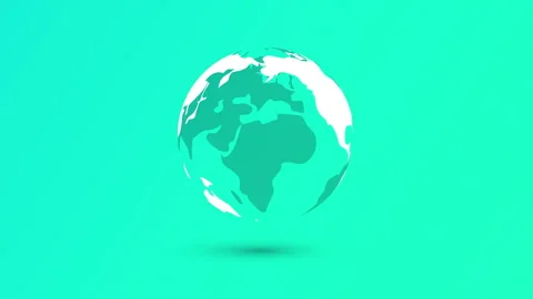 Earth rotating animation on green gradient background.4K motion animation, Stock Footage 297398382