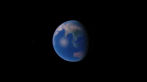 Earth Rotating Animation, No Clouds, 4k Animation Video stock 83331304