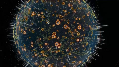Earth rotating animation social future technology abstract business scientific 스톡 동영상 141662765