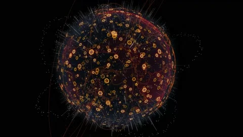 Earth rotating animation social future technology abstract business scientific Stock Footage 141688720