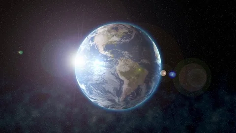 Earth Rotating. Atmosphere Video stock 74276077