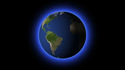Earth Rotating on Glowing Background – Dynamic 4K Global Visual Stock Footage 282577256