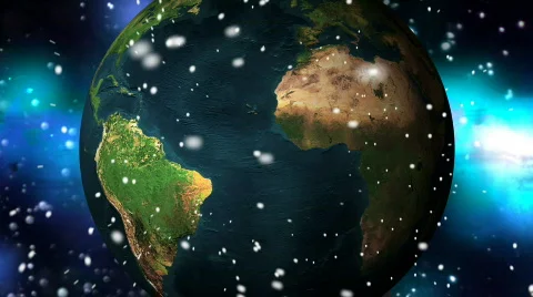 EARTH ROTATING WITH LINES Stock Footage 699025