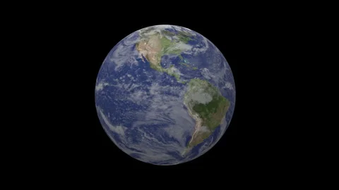 Earth rotating loopable Stock Footage 258865050