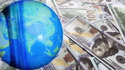 The earth rotating on money background, Stock Footage 252129705