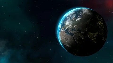 Earth: Rotating Night Lights Vídeos de archivo 339269262