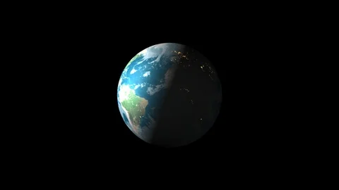 Earth rotating seamless loop 4K 02 Stock Footage 121329032