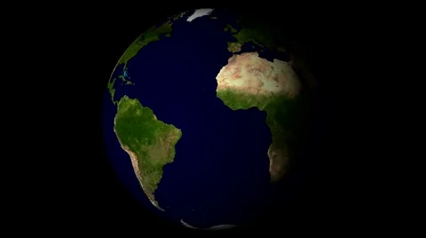 Earth Rotating on Solid Black Background. Loopable Vidéo 67561656