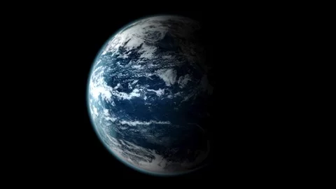 Earth rotating in space 360 seamless loop super realistic Stock Footage 251046242