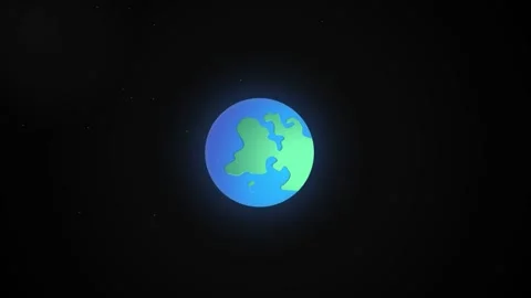 Earth rotating in space against a dark starry background Vídeos de archivo 345173752