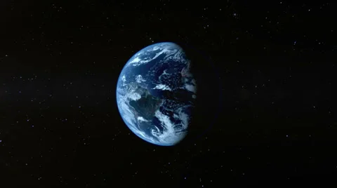 Earth Rotating in Space 库存影片 38968439