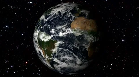 Earth Rotating on Star Background. Loopable 库存影片 67562047