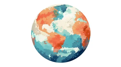 Earth rotation-3 Video stock 312401789
