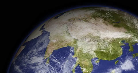 Earth rotation and cloud movement seen Close-up, Textures taken from NASA. Stock Footage 167126062