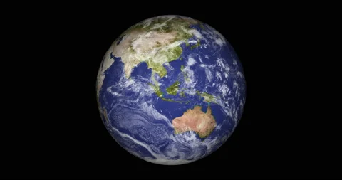 Earth rotation and cloud movement seen from space, Textures taken from NASA. Stock Footage 167126080