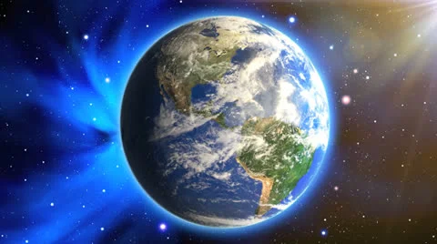 Earth Rotation Animation Stock Footage 24691685