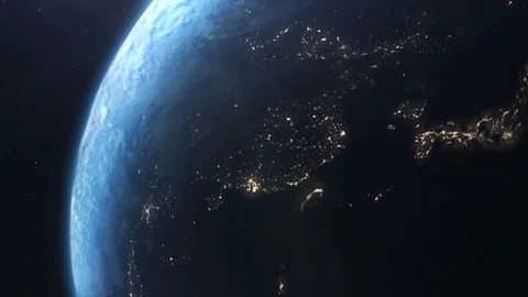 Earth Rotation Animation Stock Footage 95573452