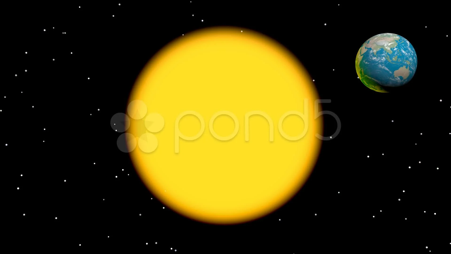 Earth rotation around sun - 3D render | Stock Video | Pond5