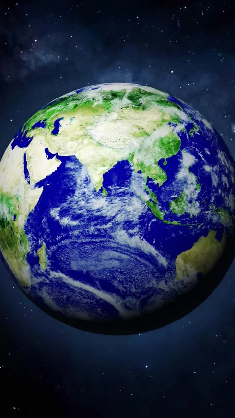 Earth rotation in hd with seamless loop in vertical Stock-Footage 291708185