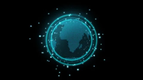 Earth rotation with serching icon for technology concept Stock-Footage 118600798