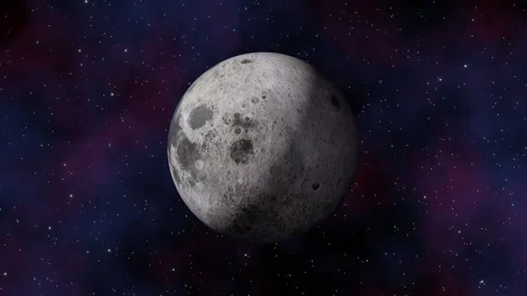 Earth satellite Moon view from outer space and twinkling stars in Milky Way Stock Footage 247863192