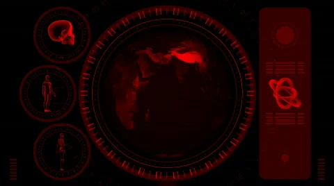 Earth Scan Screen - Hi-tech 25 (HD) Stock Footage 729467