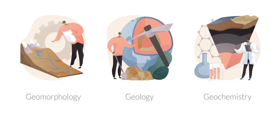 Earth science abstract concept vector illustrations. 스톡 일러스트