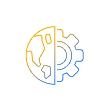 Earth science gradient linear vector icon Stock-Illustration