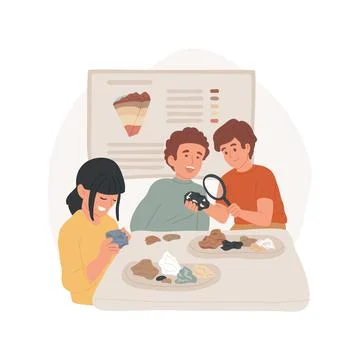 Earth science isolated cartoon vector illustration. Stock Illustration