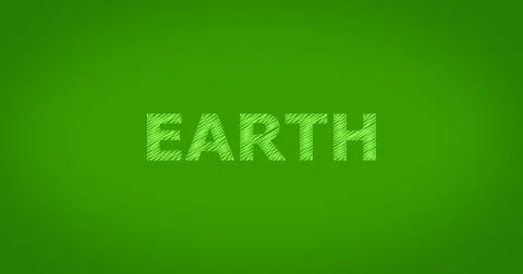 EARTH scribble text Illustrazione stock