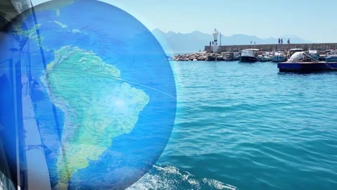 The earth on sea landscape Stock Footage 252135331
