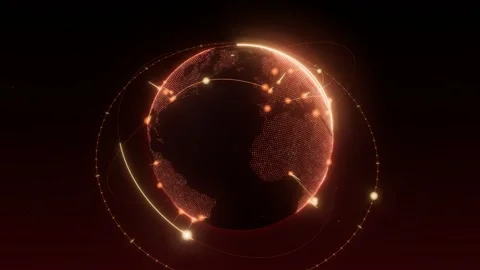 Earth security scan threat intelligence sweep loop 3D animation seamless loop Stock Footage 341184588