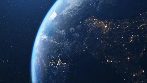 The earth seen from outer space Vídeo Stock 242002646