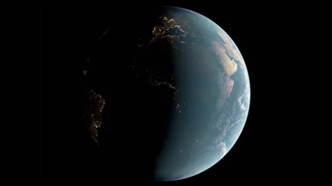 Earth seen from space spinning Stock Footage 341032429