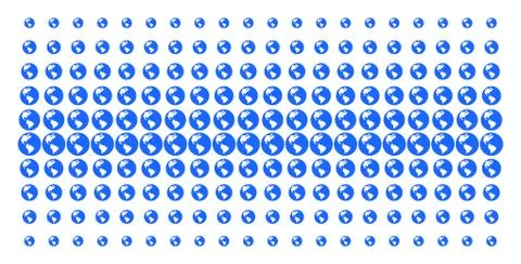 Earth Shape Halftone Pattern イラスト素材