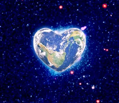 The earth in the shape of a heart, elements of this image furnished by NASA Stock-Fotos
