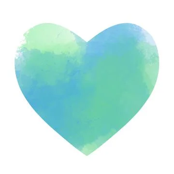 Earth in the shape of a heart isolated Stock Illustration