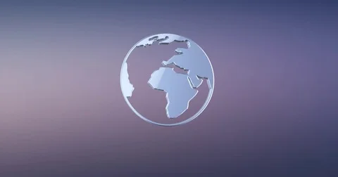 Earth Silver 3d Icon Stock-Footage 69982051