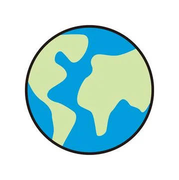 Earth simple flat icon, vector illustration Stock-Illustration