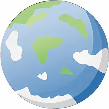 Earth as a Simple Icon Stock Illustration