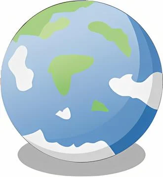 Earth as a Simple Icon Stock Illustration
