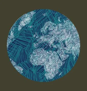 Earth sketch Stock Illustration